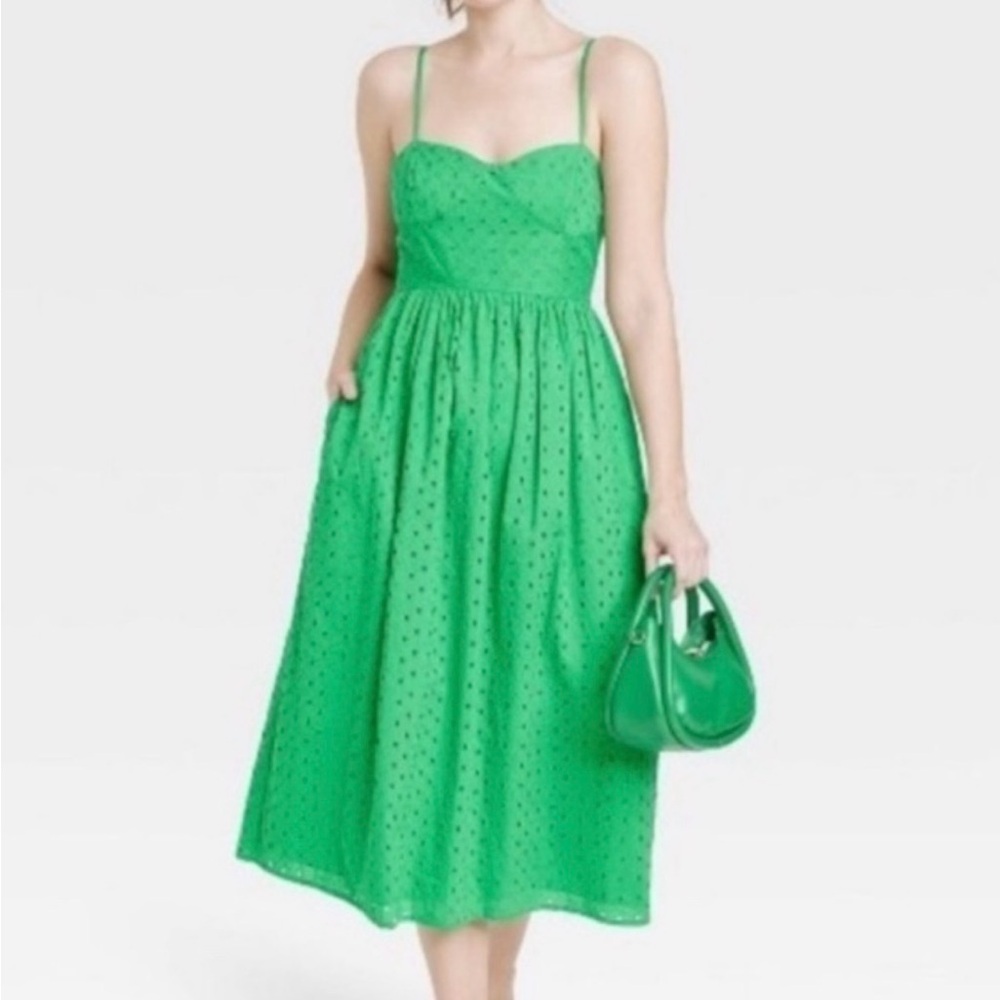 a new day Target Green Midi Dress